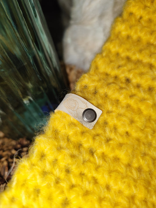 Capuche crochet faite main Sussex - Soleil